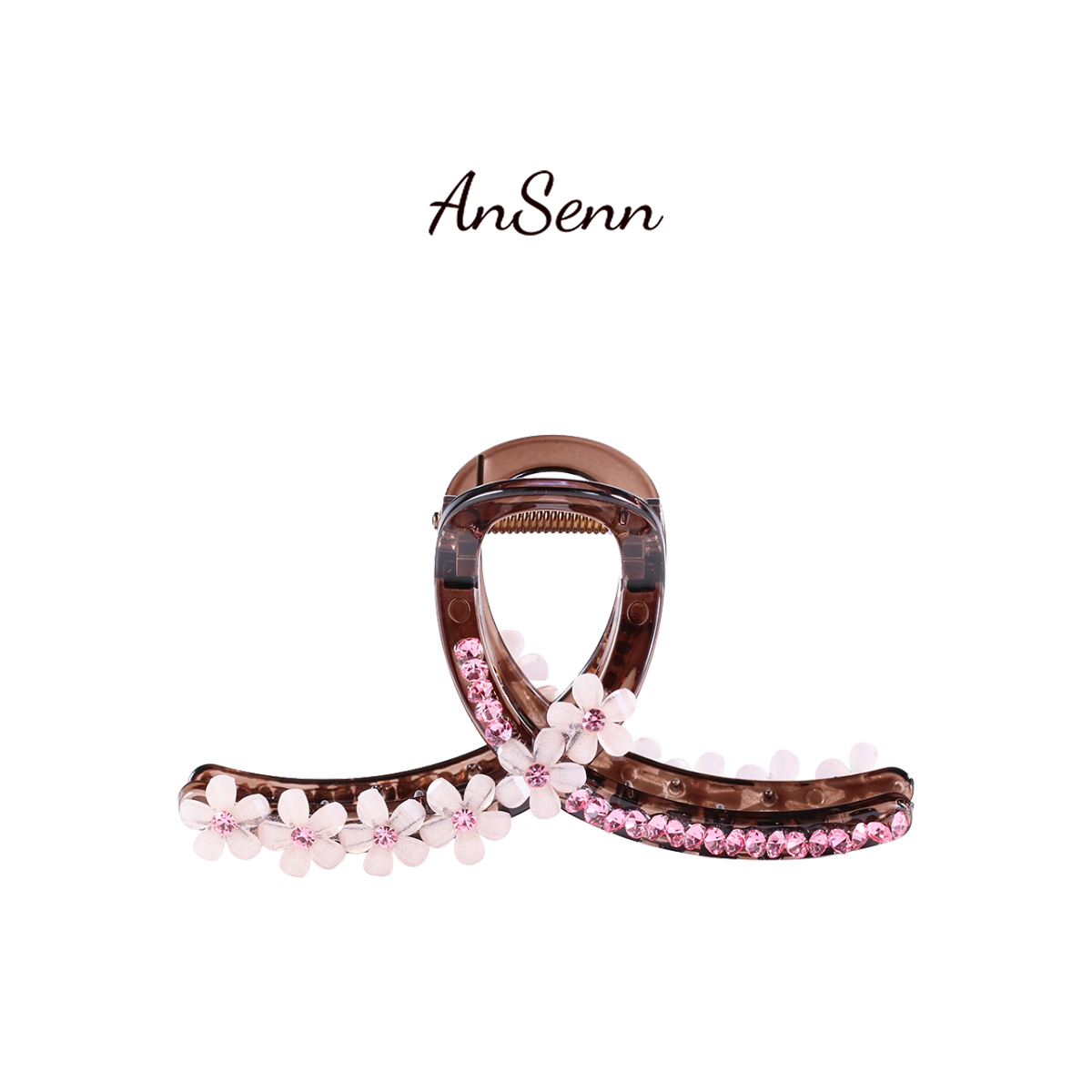 【小魏总珠宝】粉色桃之夭夭抓夹(大号）-11cm