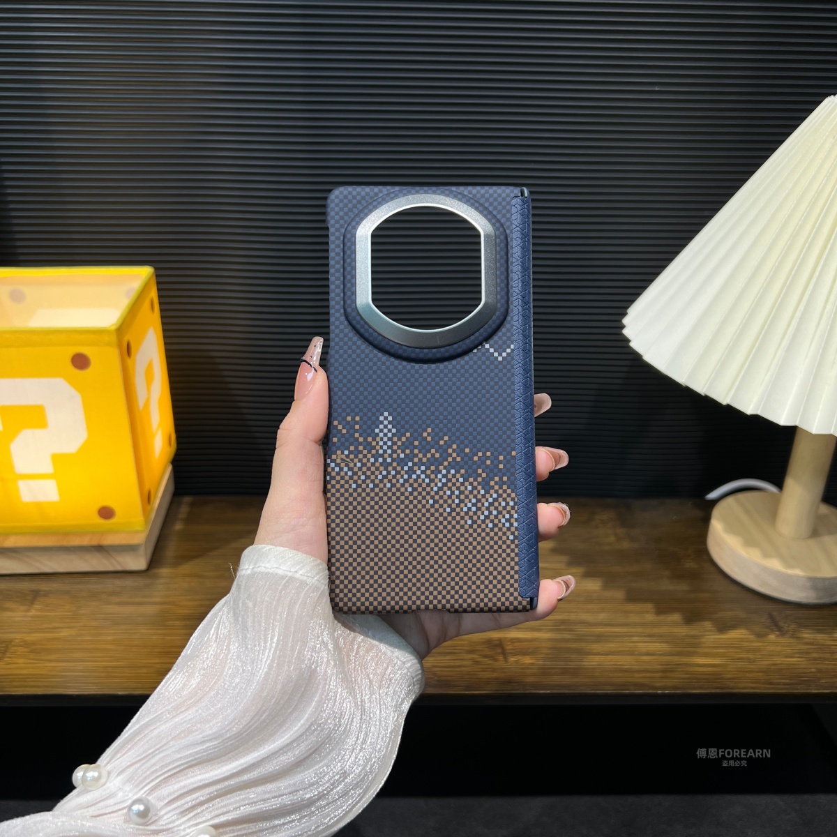 适用于华为matex7手机壳中轴折叠屏磁吸保护套x7超薄后壳凯夫拉纹