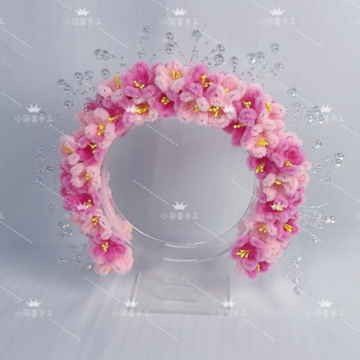 花环加密扭扭棒手工diy 材料包发箍发饰氛围感