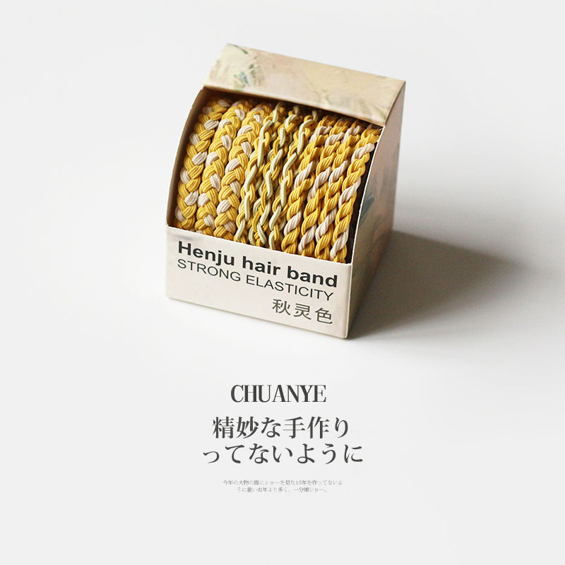 盒装暗色头绳INS高弹力百搭甜美简约设计日韩风气质佳合金材质非