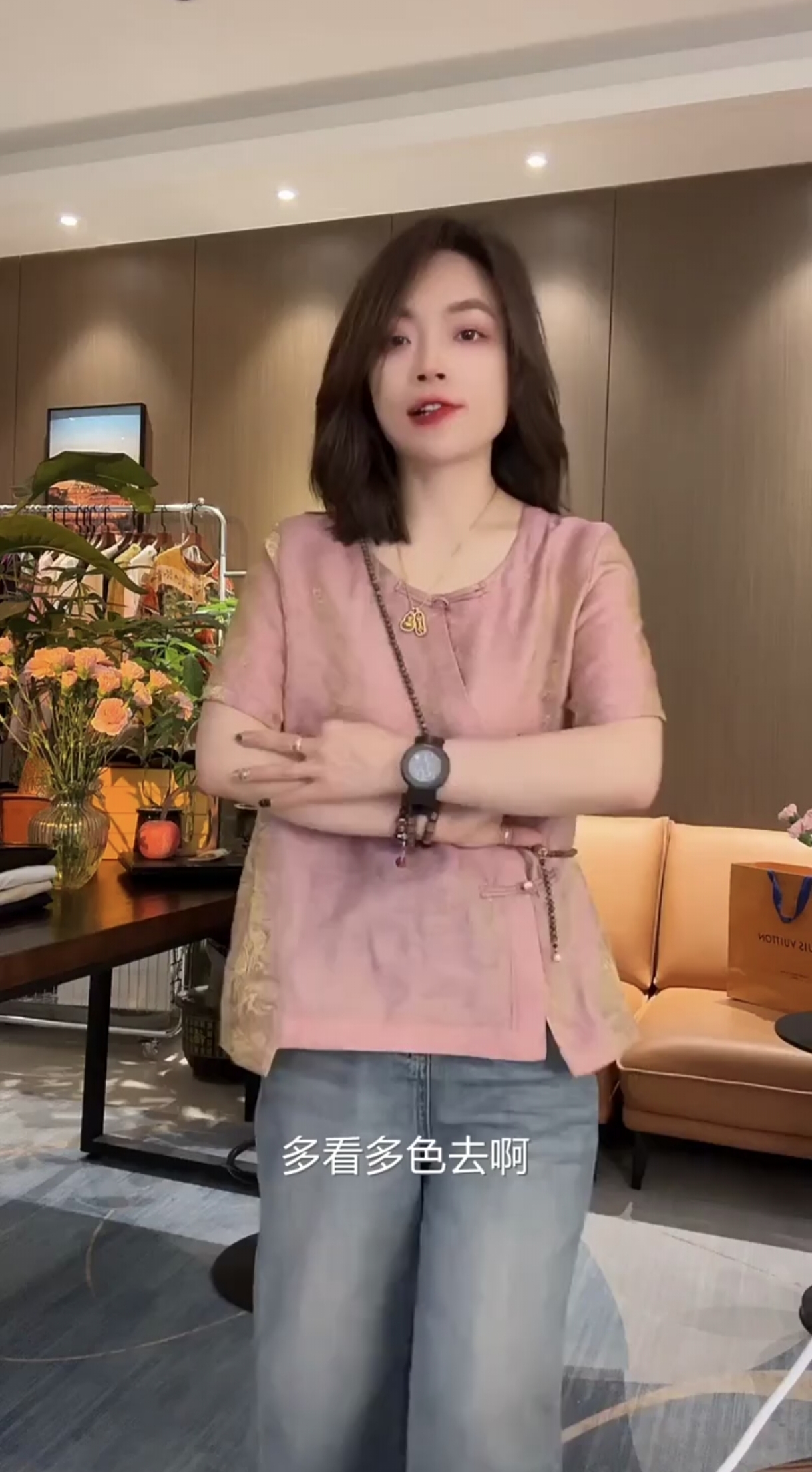 2025夏季洋气显白设计感时尚盘扣纯色提花国风衫女新中式上衣