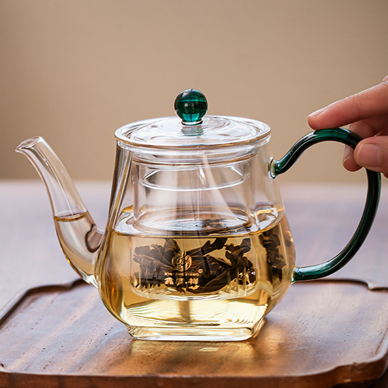 高端茶水分离耐热泡茶壶茶具家用过滤茶器高硼硅花茶壶泡茶专用