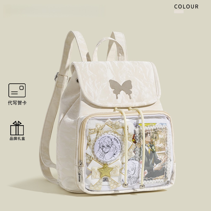 CASP&KEU原创设计学院风双肩包女2025新款漫展痛包上学大容量背包