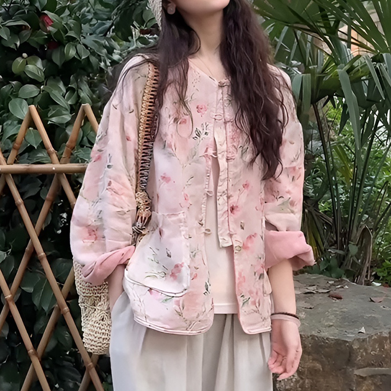 新中式薄款两面穿外套女春夏新款气质减龄时尚复古显瘦防晒上衣