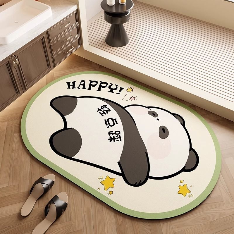 浴室吸水地垫速干卡通款卫生间吸水垫加厚防滑吸水硅藻泥脚垫