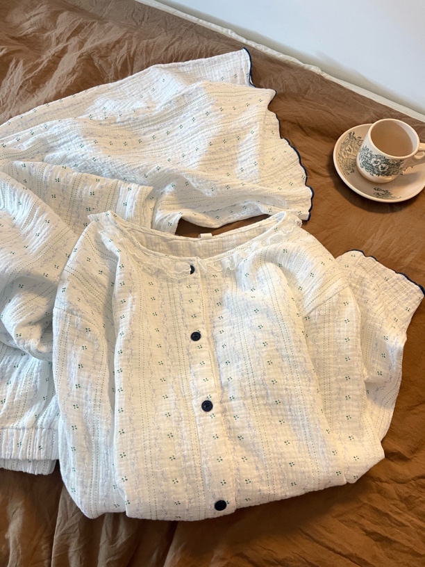 奶乎乎四叶草睡衣女秋冬季长袖学生宿舍少女可外穿家居服套装