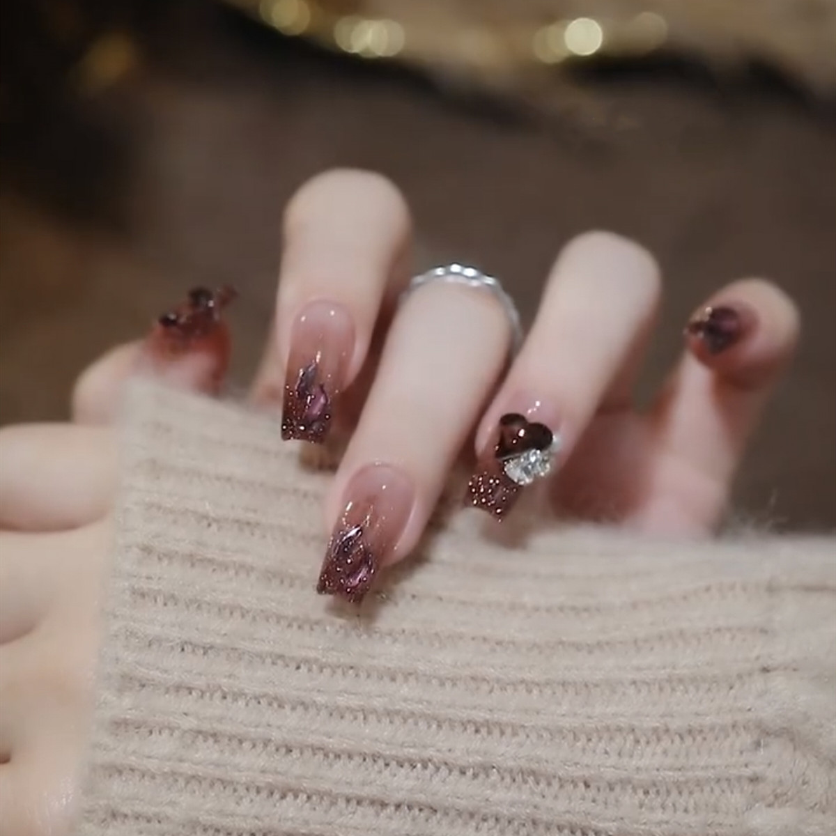 纯手工穿戴式夏天美甲指甲2025爆款洋气高质量穿戴甲片高级感贴片