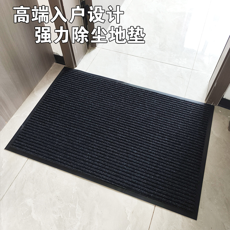 入户门地垫吸水防滑除尘耐脏家用进门地毯卫生间适用pvc双条纹