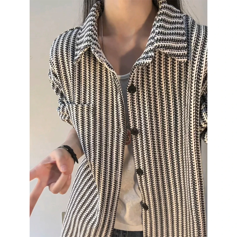 雪尼尔鱼骨纹翻领夹克男款秋冬加绒加厚百搭松弛感宽松情侣上衣潮