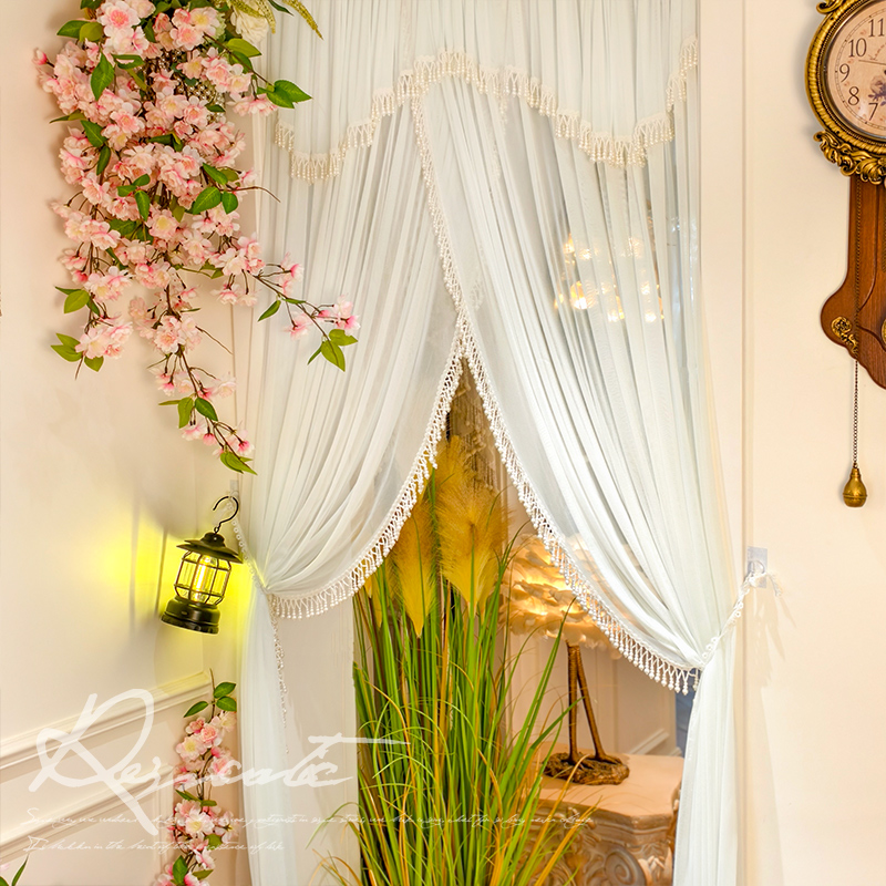 【原创高定】艾莎公主氛围感门帘法式浪漫长款隔断帘卧室过道纱门帘