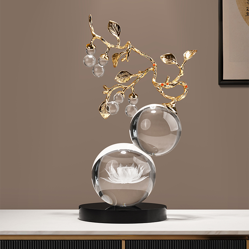 贝汉美现代轻奢招财葫芦福禄双全摆件客厅酒柜装饰品新家礼品乔迁