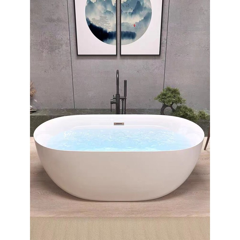 新款亚克力免安装小户型独立式保温高档进口环保酒店浴缸浴盆