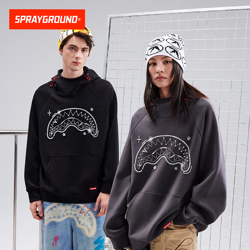 【珍珠宇航领】SPRAYGROUND鲨鱼嘴连帽卫衣男秋季新款HDWE133302