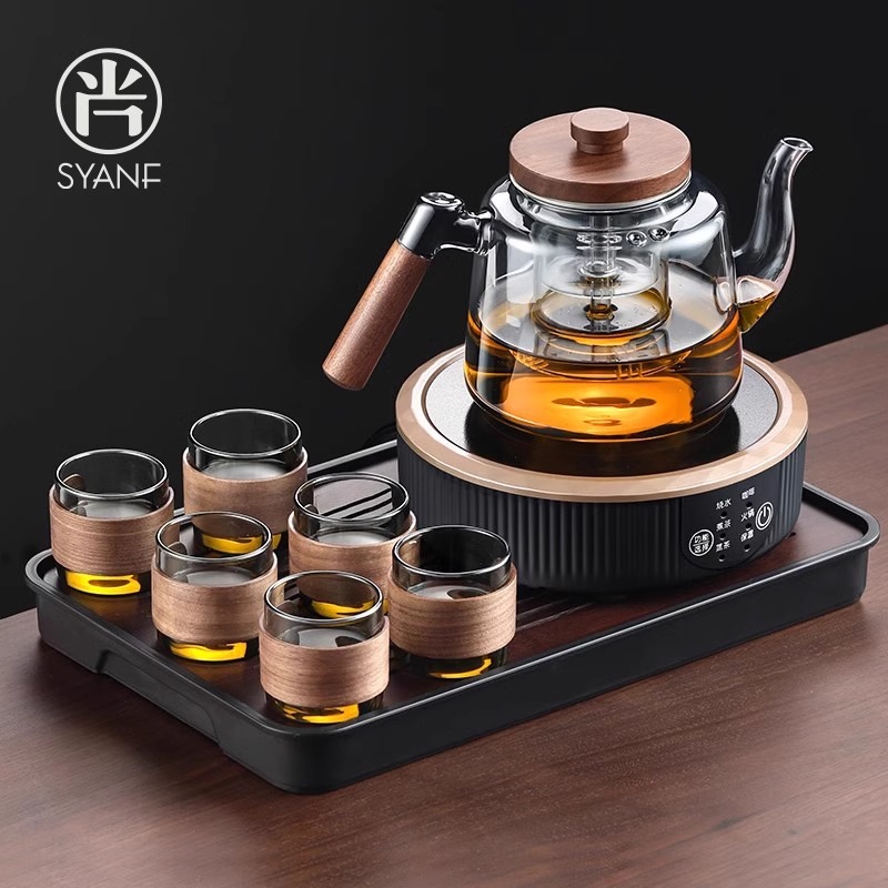 养生壶煮茶器新款玻璃蒸煮茶具烧水壶一体机泡茶煮茶茶壶电陶炉