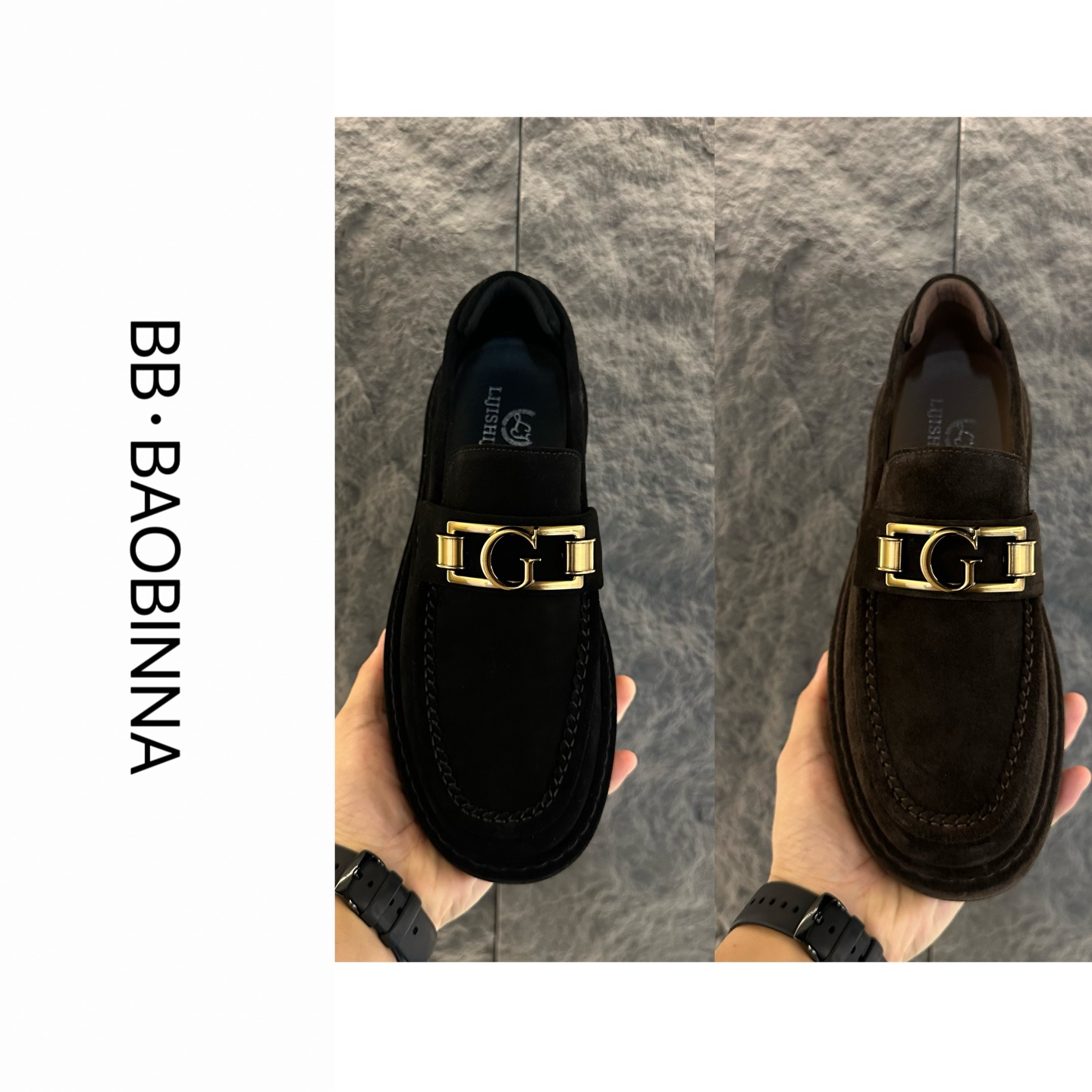 秋冬新款｜男士经典百搭舒适一脚蹬休闲加棉磨砂皮鞋79956