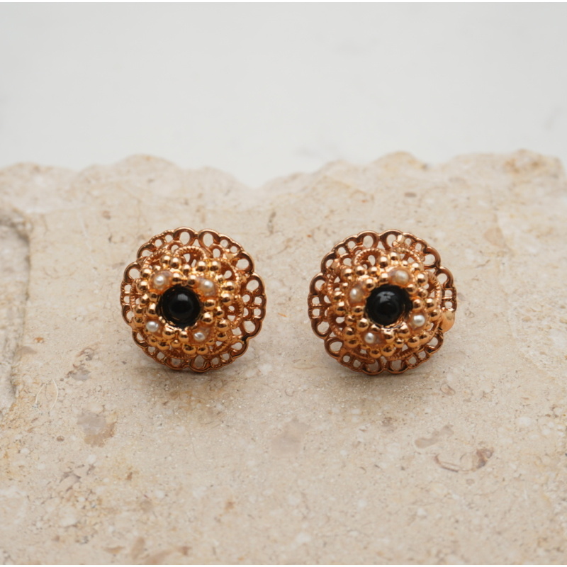 铜合金仿珍珠耳饰 铜合金 树脂 耳饰 Luca 03715