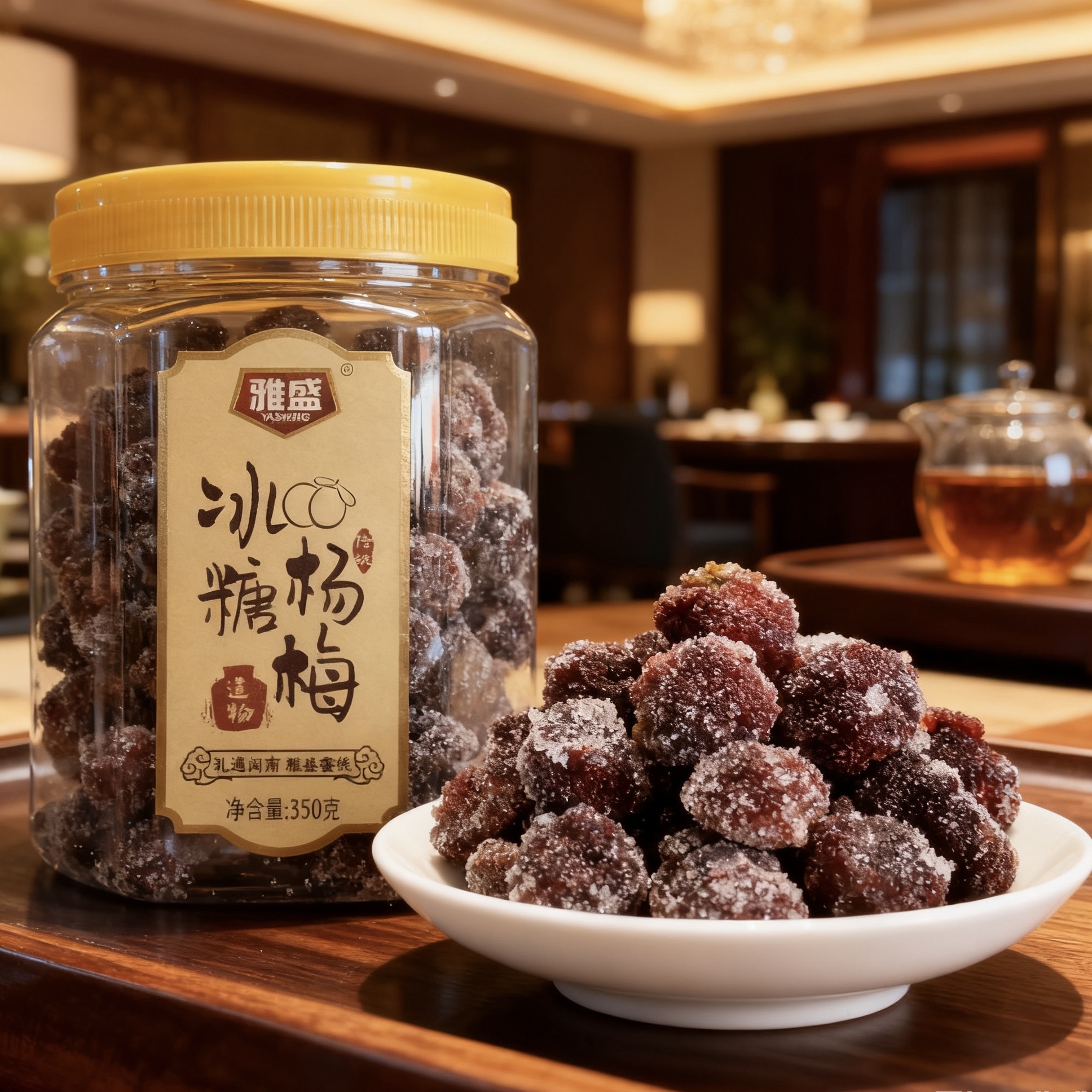 YASHENG/雅盛冰糖杨梅酸甜杨梅干罐装蜜饯果干果脯休闲零食小吃