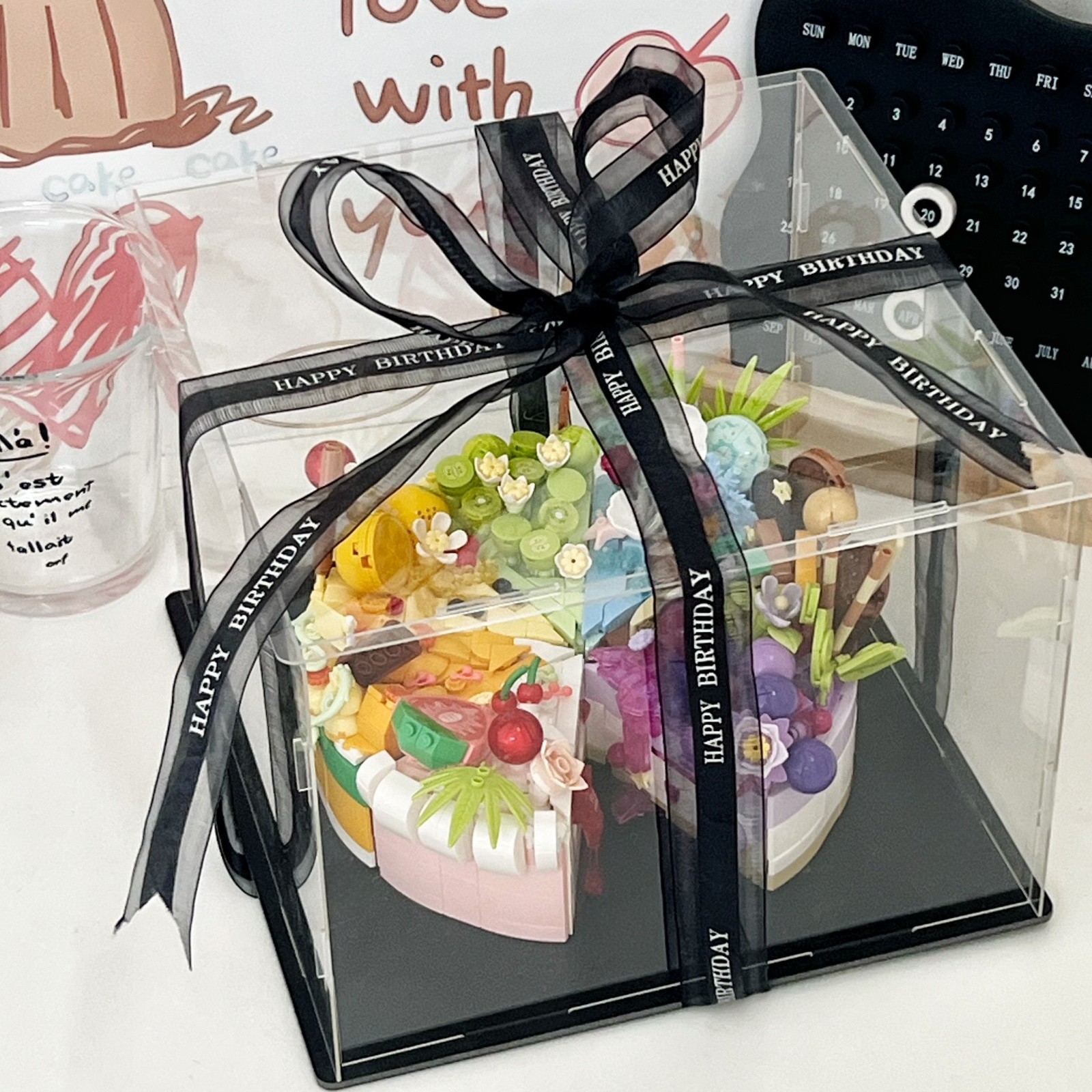 小众生日蛋糕diy积木送女生闺蜜好朋友手工生日礼物小颗粒拼装