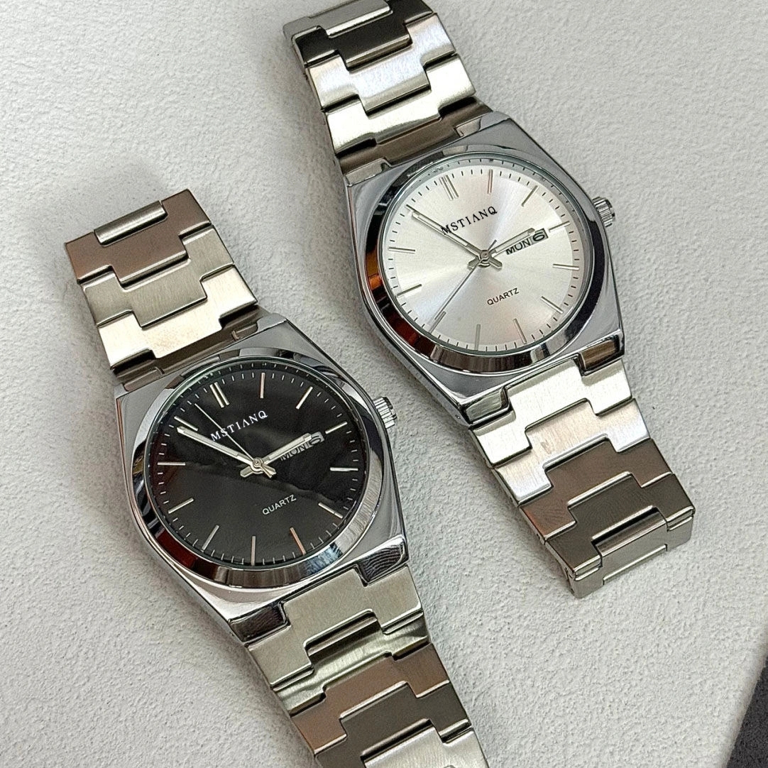 2025新款男士手表男款夜光高级感商务薄款非机械男商务双日历手表