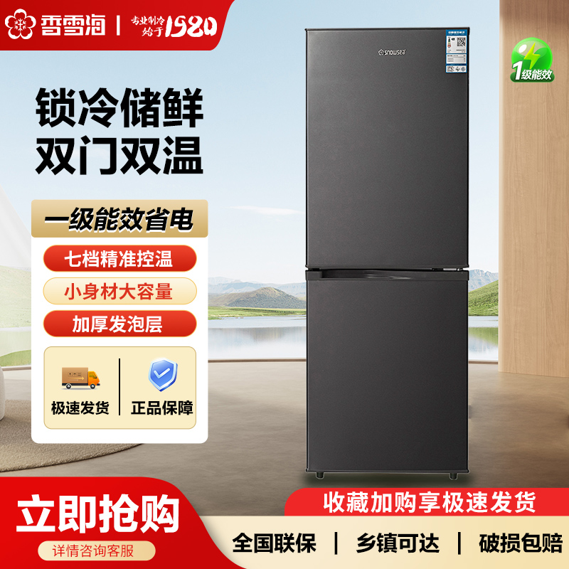 香雪海206升大容量双门电冰箱家用冷藏冷冻冰箱出租房宿舍小冰箱