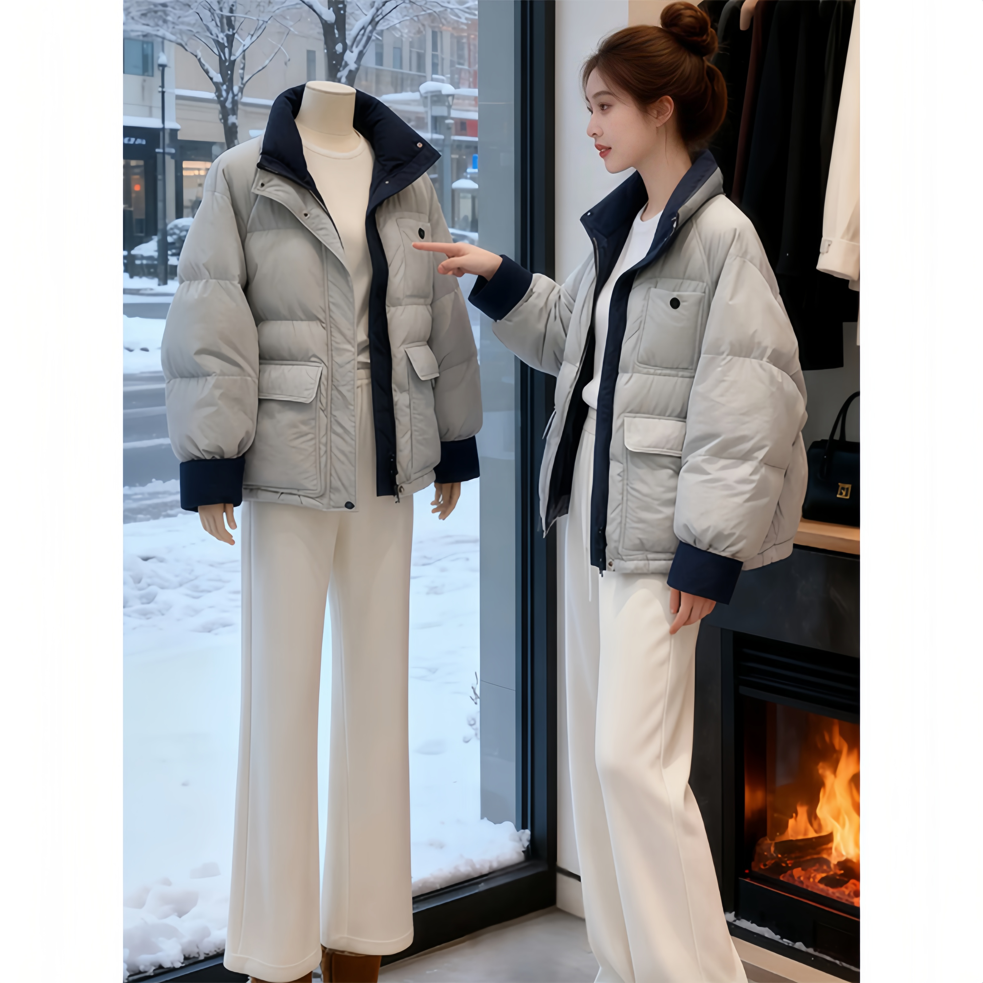 【甜酷适配】设计感保暖棉服外套女冬季款洋气百搭显瘦棉衣