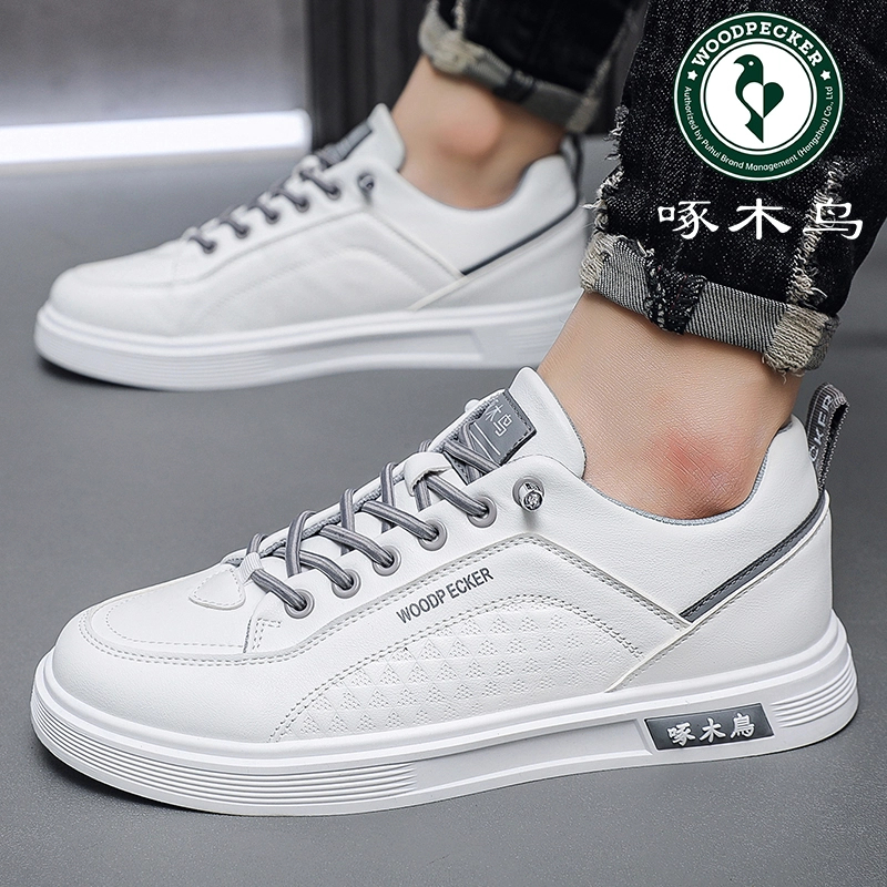 啄木鸟 男士休闲小白鞋时尚百搭潮流板鞋秋冬透气舒适低帮鞋潮鞋