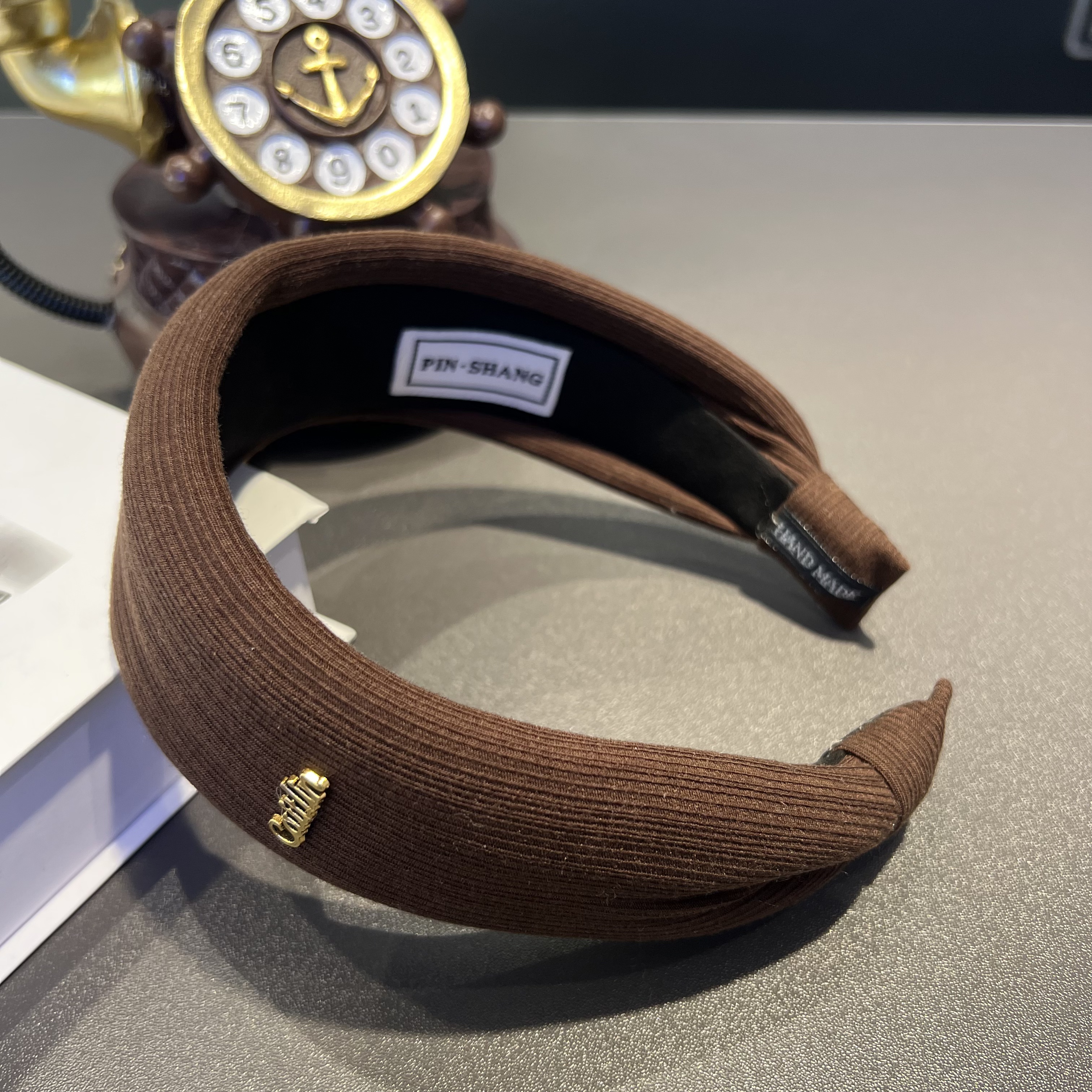 依.美丁专属 宽条纹海绵高颅顶发箍2025新款气质头箍