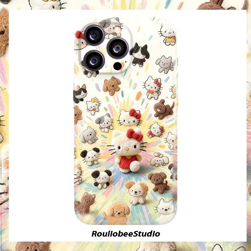 BANCA爆炸凯蒂小猫适用苹果17/16菲林手机壳华为P70vivo小米oppo
