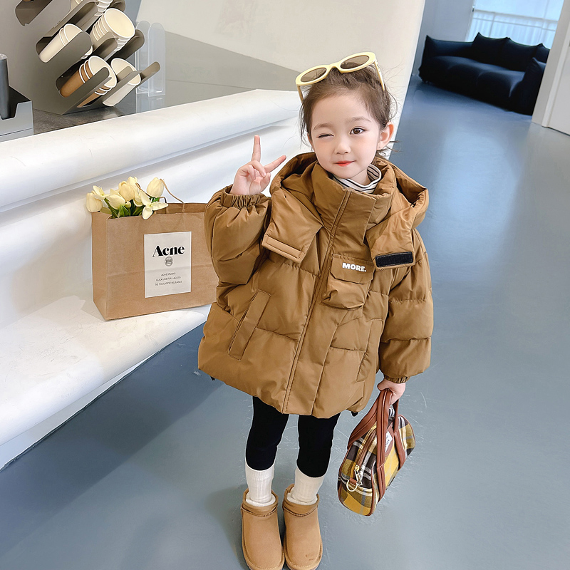 YeeHoO英氏【断码】女童羽绒服冬装2026新款冬季女宝宝加厚白鸭绒