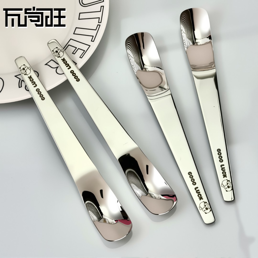 瓦尚旺304钢甜品勺长柄雪糕酸奶燕麦咖啡勺不锈钢蛋糕饺子冰淇淋