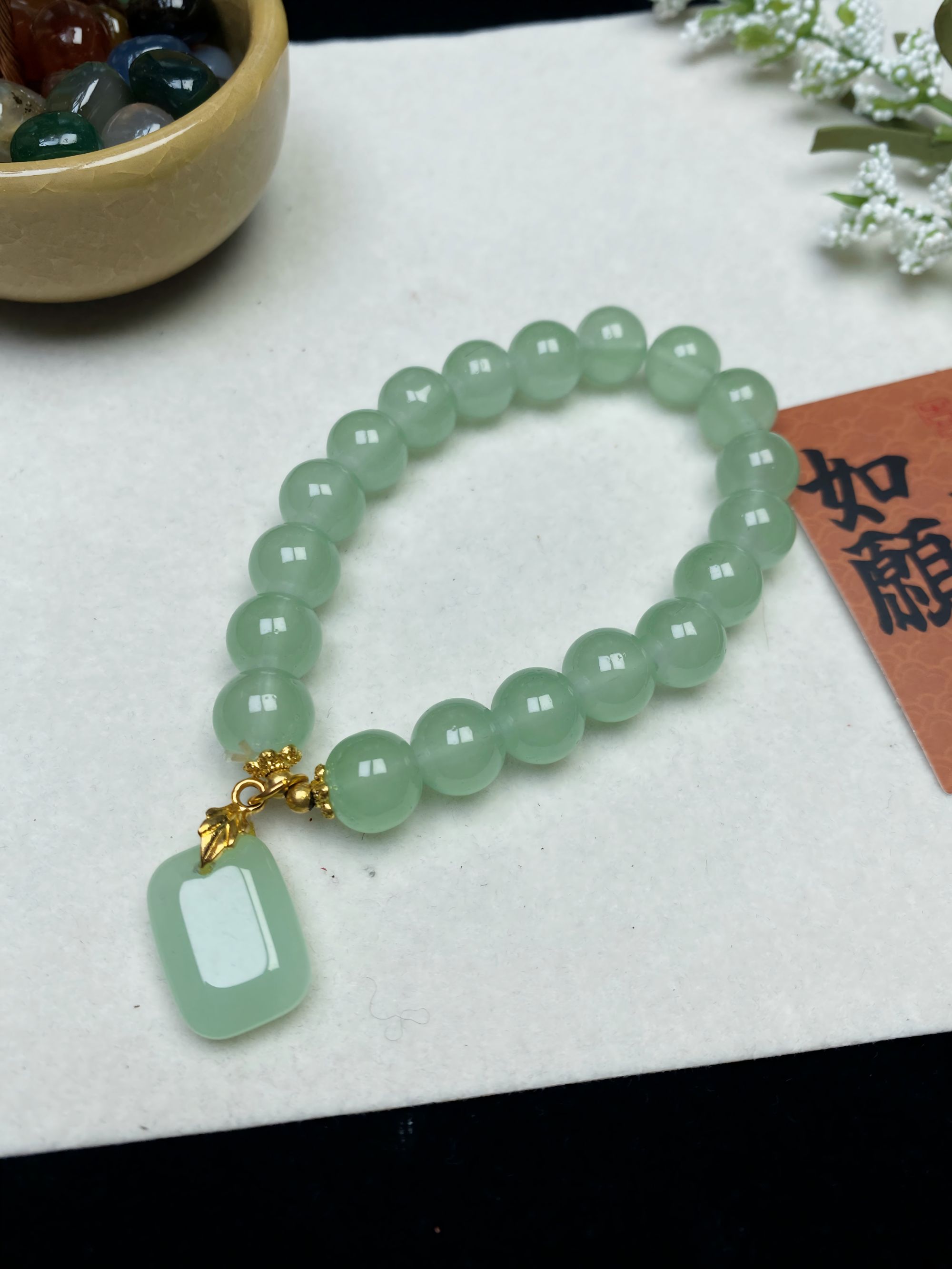 手链 【1030】单圈带无事牌 百搭无礼盒 女款时尚