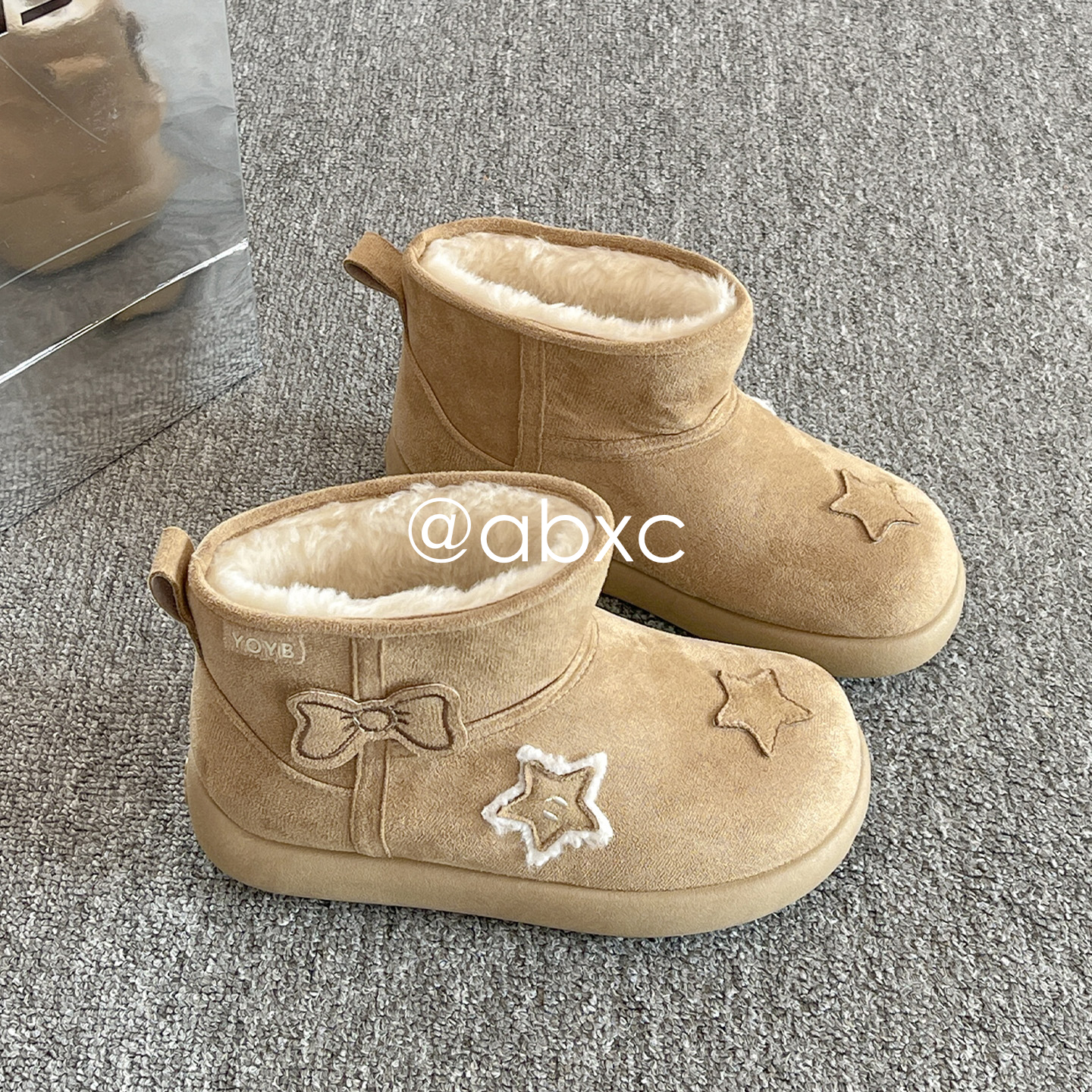 可爱加厚底雪地靴女款爆款2025新款雪地棉鞋女冬外穿保暖加绒短靴