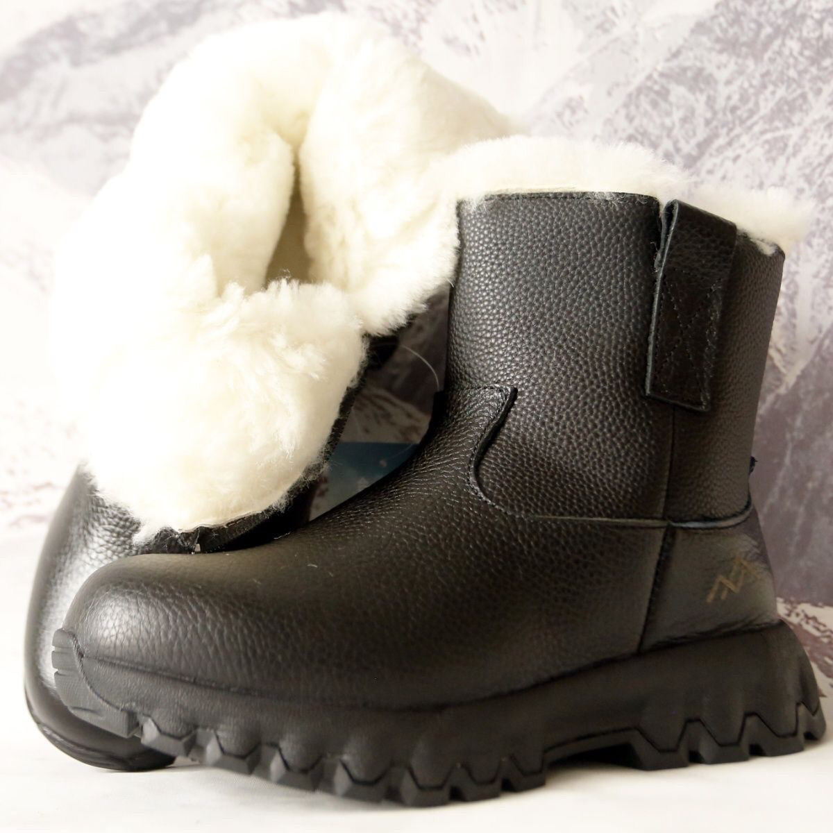 冬季雪地男40加厚东北皮毛户外一体防滑防水棉鞋保暖防寒靴子