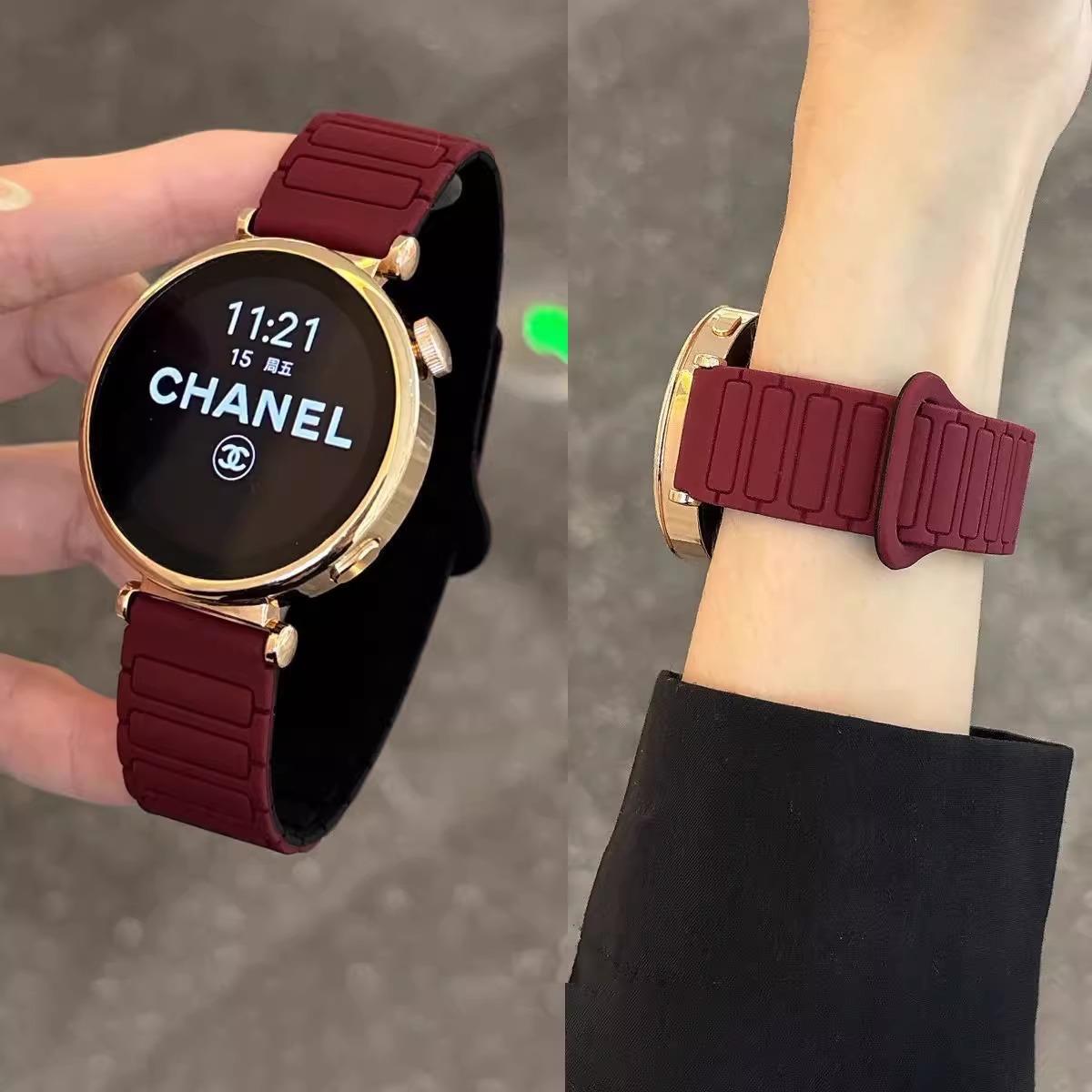 适用华为gt5手表gt4表带磁吸运动watch34pro男女硅胶腕带GT3fit4