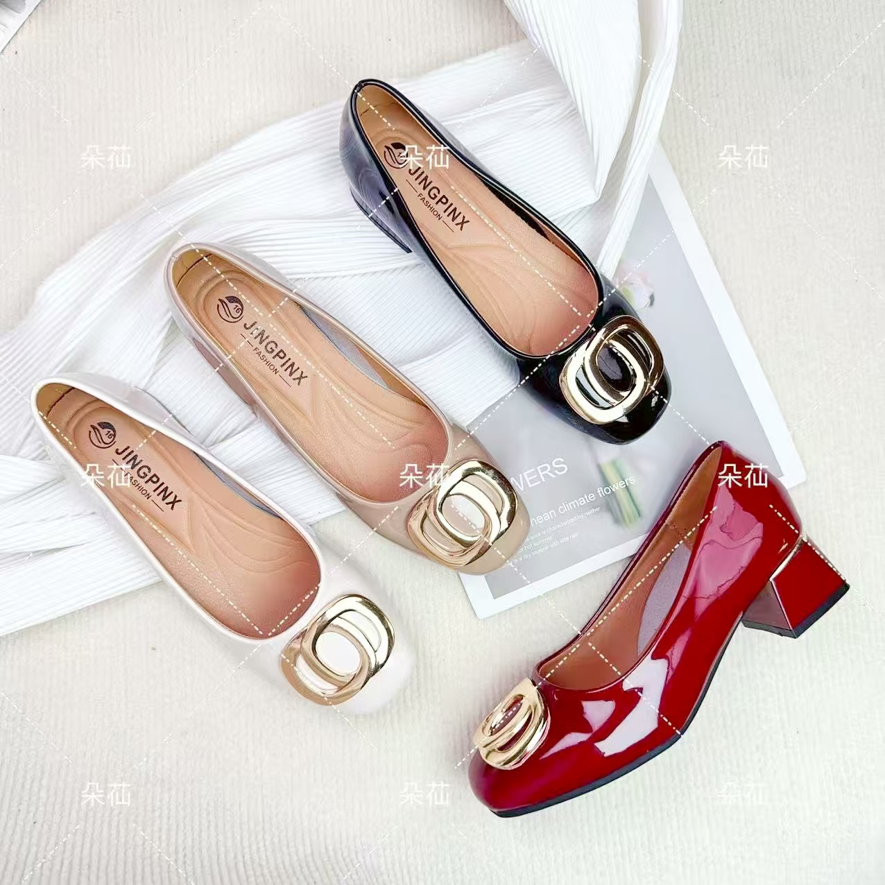 【品牌力荐】真皮女鞋漆皮时装鞋子女士洋气百搭鞋子女5858