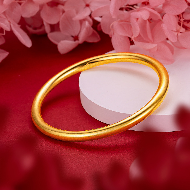 合金手镯 实心优品送礼佳选5n时尚简约素圈手圈