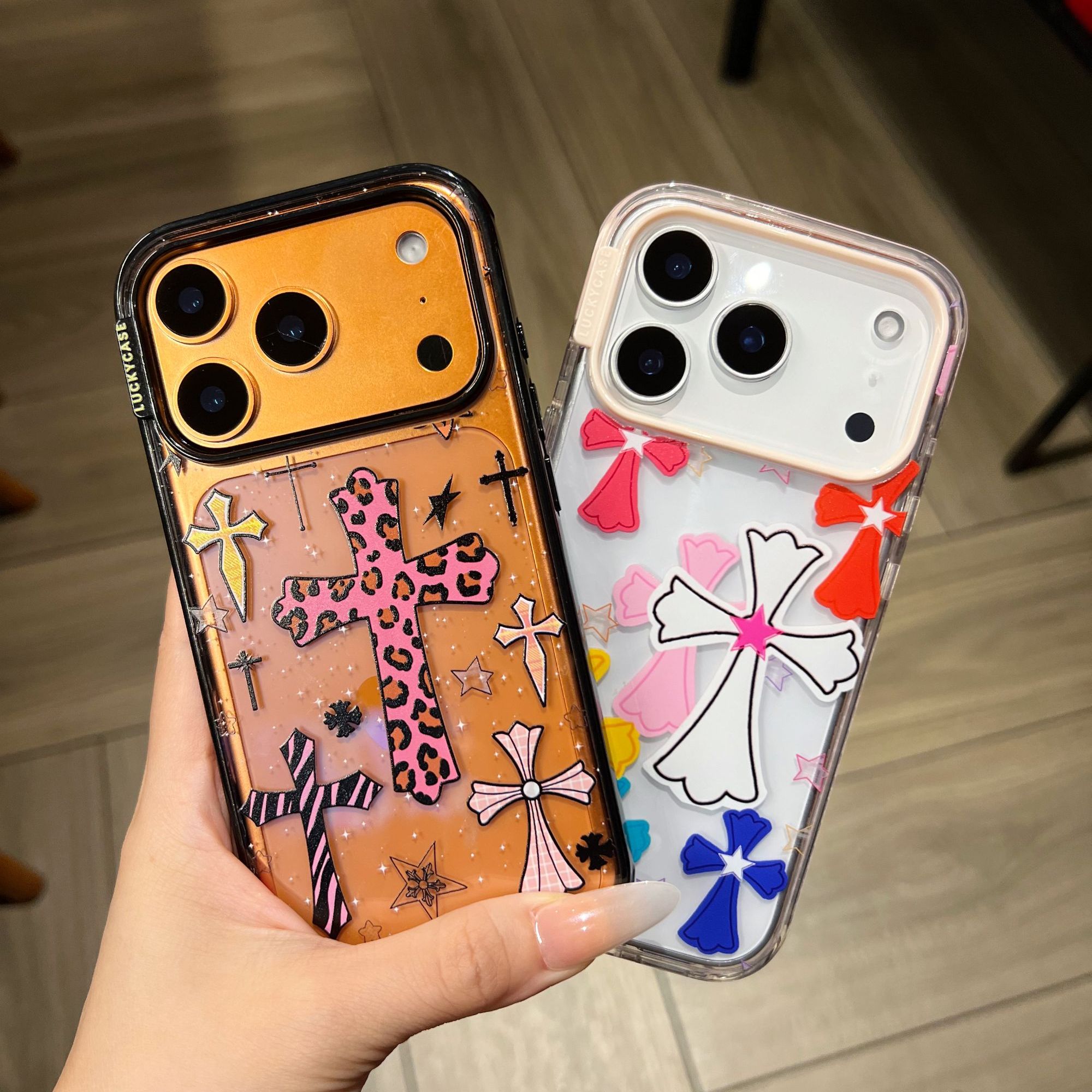 适用苹果17手机壳17ProMax全包防摔iPhone16克罗心潮牌创意14/15