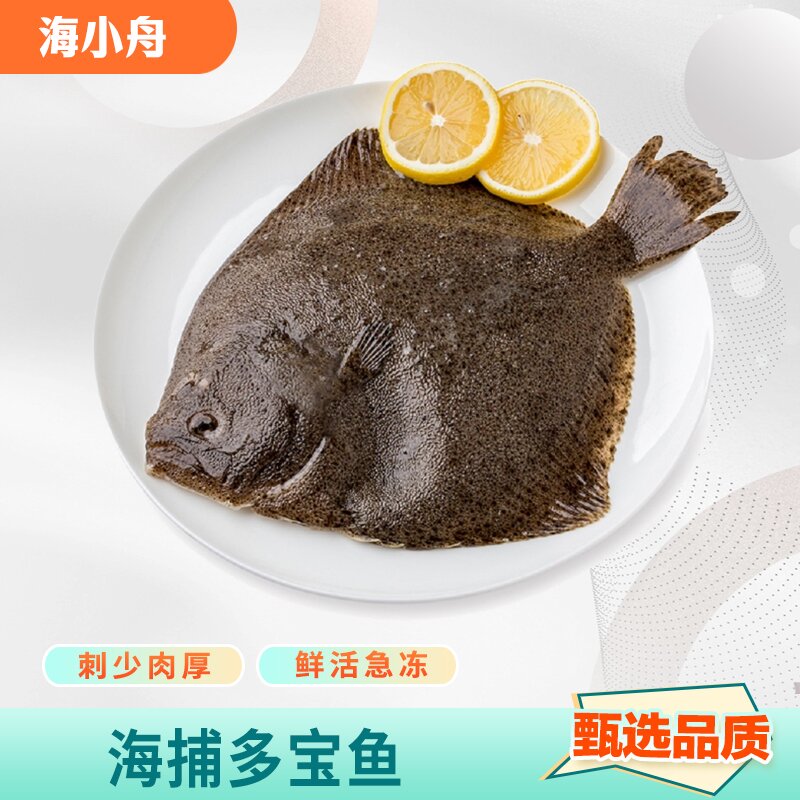 冰鲜深海鲜嫩多宝鱼5条净重2KG 鲜活冷冻海捕 清蒸红烧