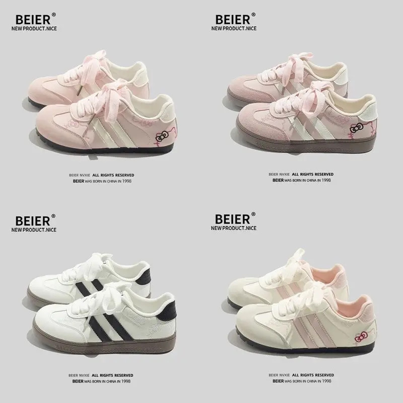 新百伦NEW BOLUNE新款德训鞋百搭低帮大头小白鞋2025秋季新款平底