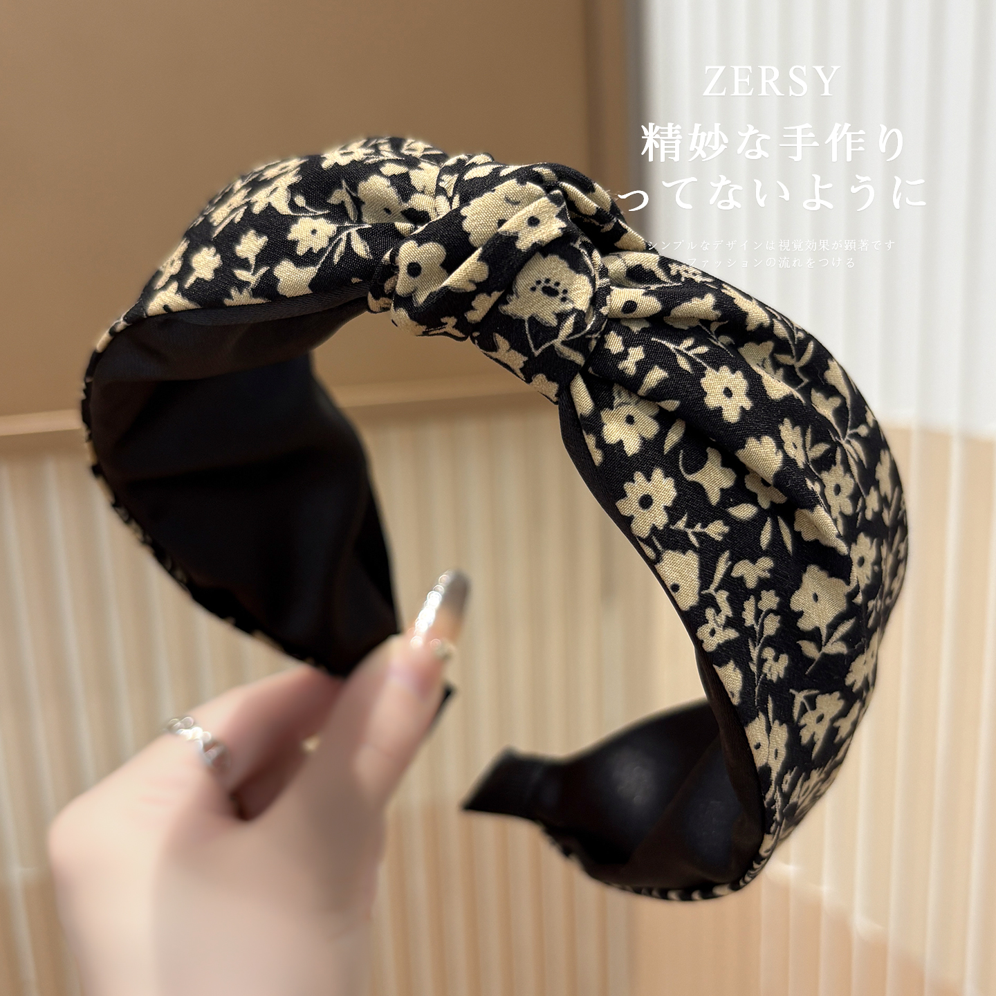 复古发箍女新款2025新款高级感洋气时尚布艺碎花打结发卡洗脸头箍