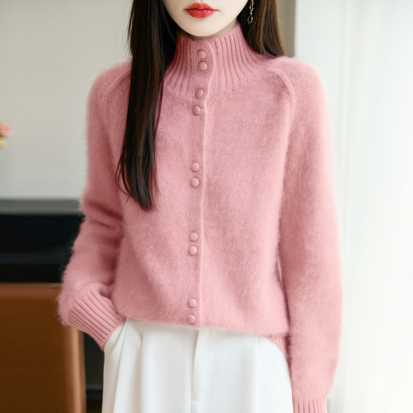 pingedixin/品哥弟新款半高领加厚纯羊毛打底衫洋气百搭针织衫女