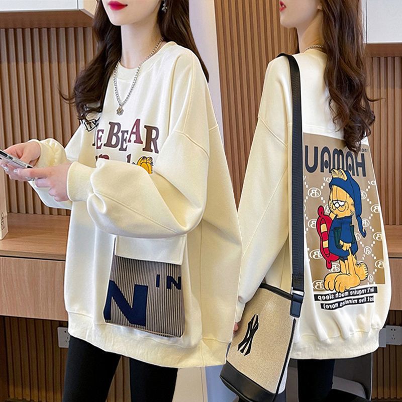 春秋款薄款外穿拼接卫衣外套女2025新款韩版大码显瘦中长款上衣服