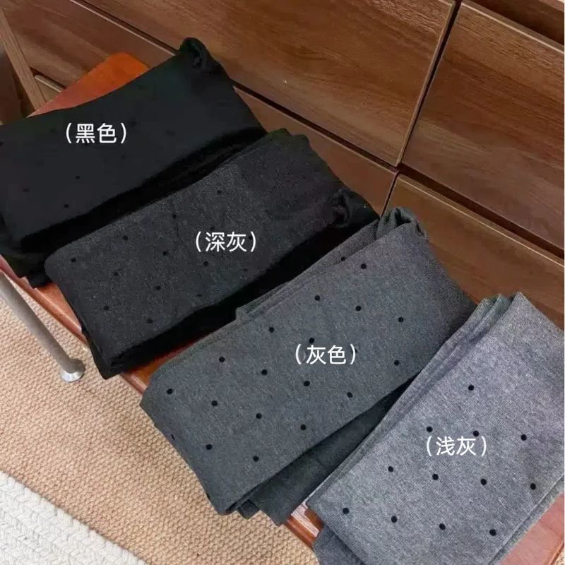 秋冬爆款波点压力高腰收腹显瘦女士连脚打底裤加绒