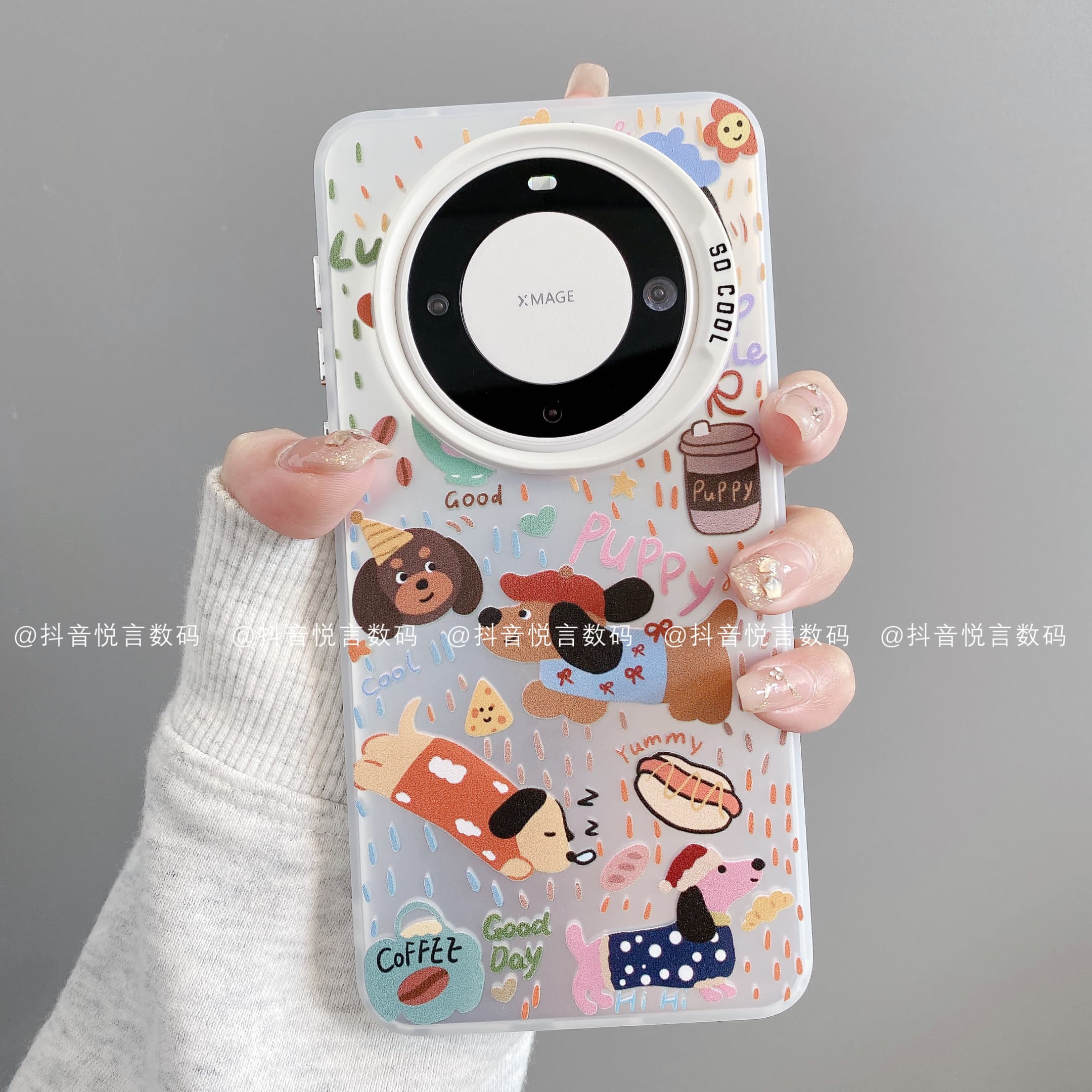 磨砂彩银适用华为mate70pro/60/50/40/30苹果16pro腊肠狗潮手机壳