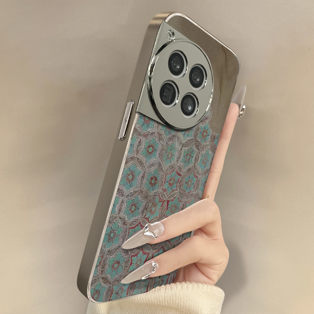 敦煌花纹羊皮适用一加ace5手机壳13/12新款oneplus11全包镜头