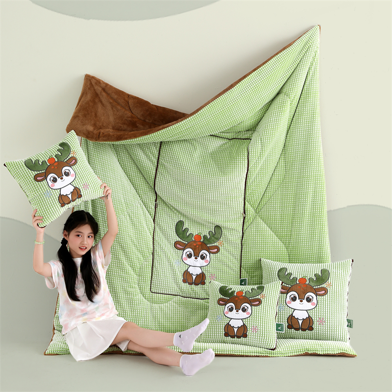 加厚加厚多功能抱枕被子两用可爱卡通靠枕可用于抱枕盖毯二合一