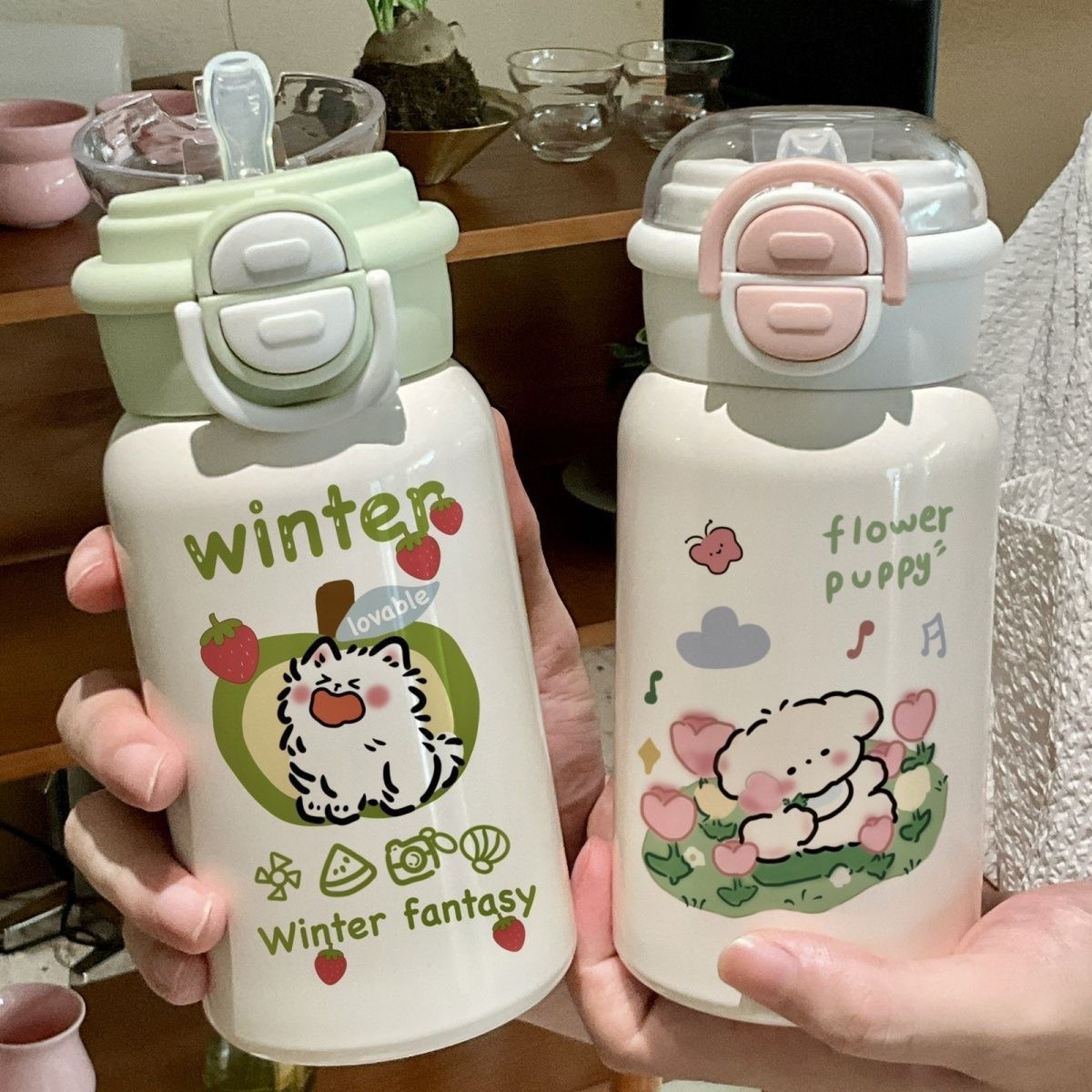 膳魔师保温杯高ins新款颜值316不锈钢大容量学生可爱儿童高级感爆