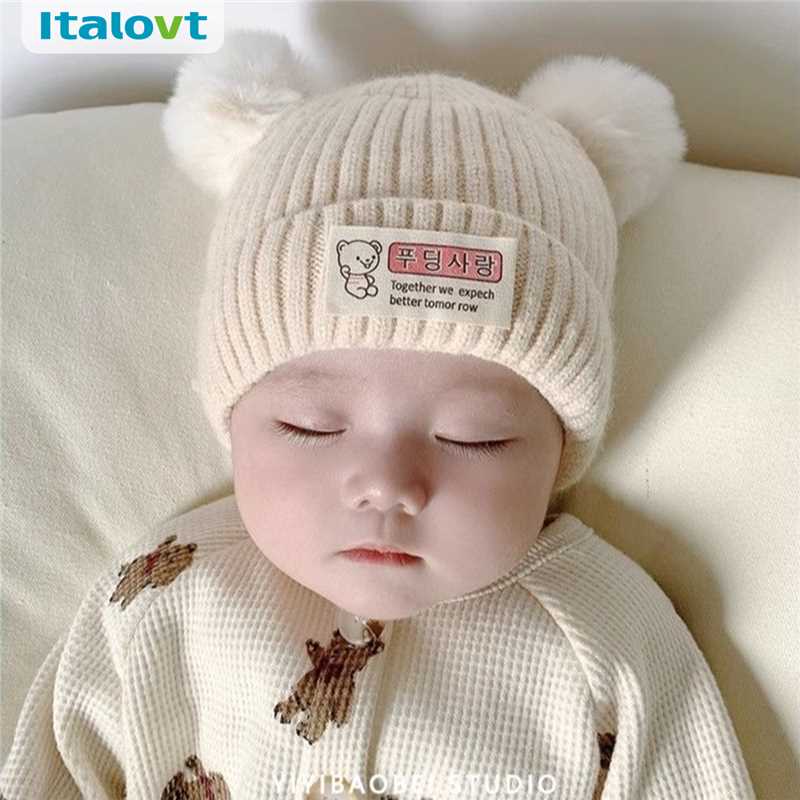 新生儿婴儿超萌帽子婴幼儿可爱毛线帽针织男女宝宝保暖加绒加厚