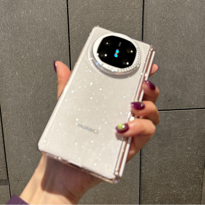 适用华为matex5手机壳Matex6典藏版中轴保护新款x7透明细闪粉硬壳