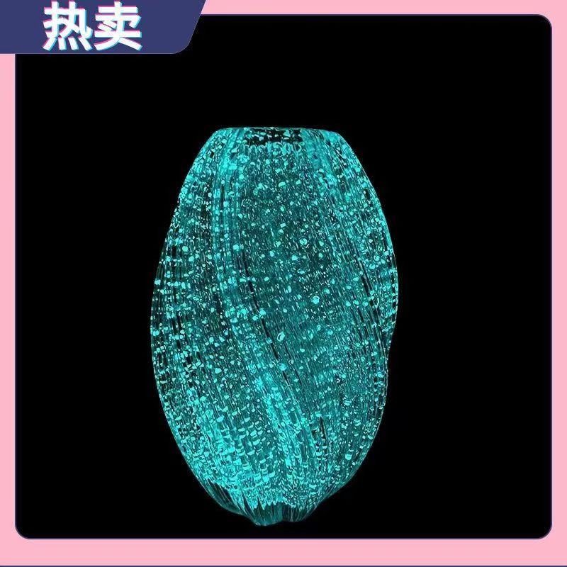 夜光轻奢不规则扭曲水培玻璃花瓶客厅现代家居装饰品插花摆件琉璃